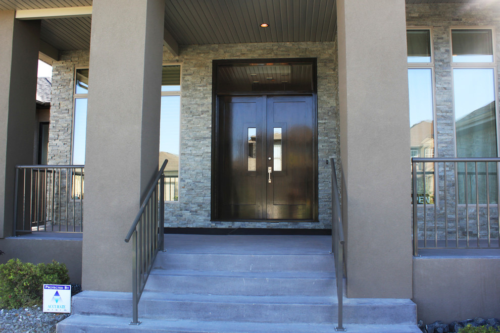 Design ideas for a contemporary exterior in Albuquerque.