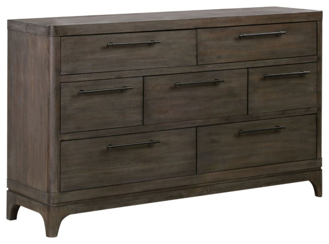 Modus Cicero Seven-Drawer Dresser in Rustic Latte - Farmhouse ...