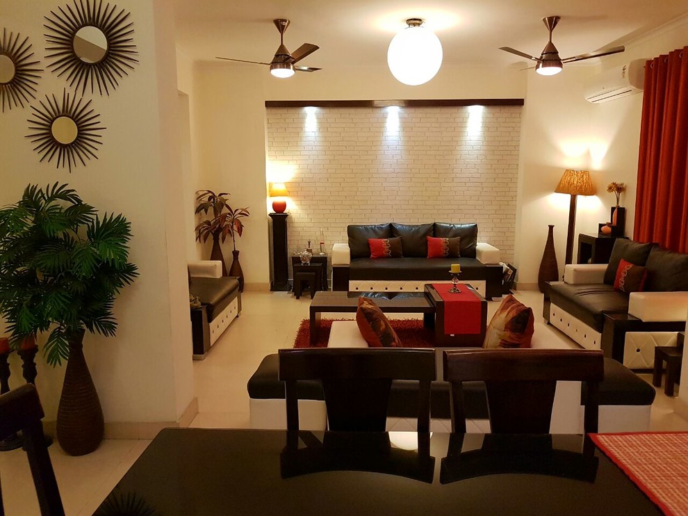 Design ideas for an asian living room in Delhi.
