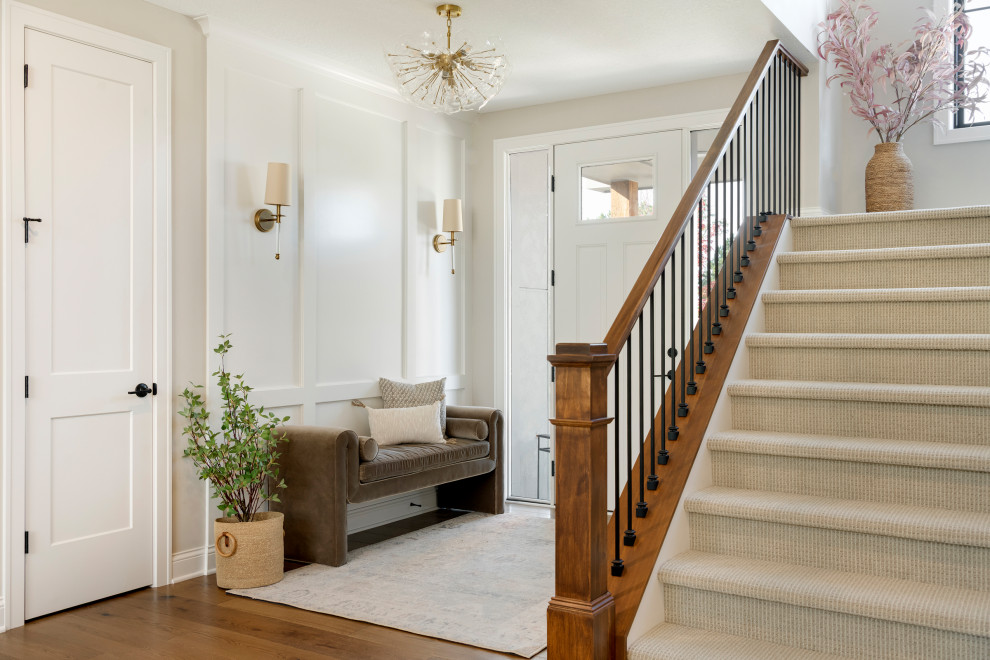 Inspiration for a french country entryway remodel in Minneapolis