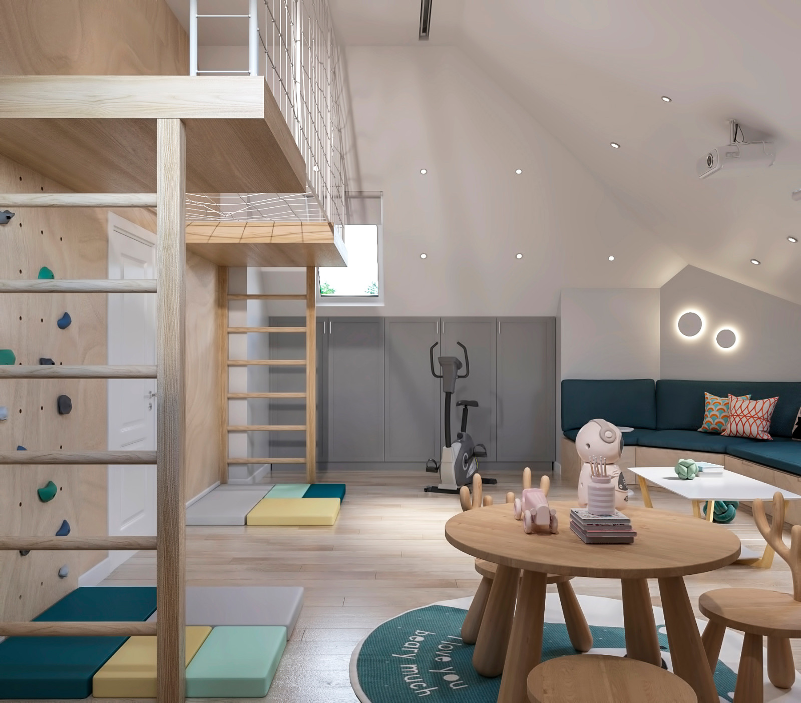 Игровая детская комната на третьем этаже