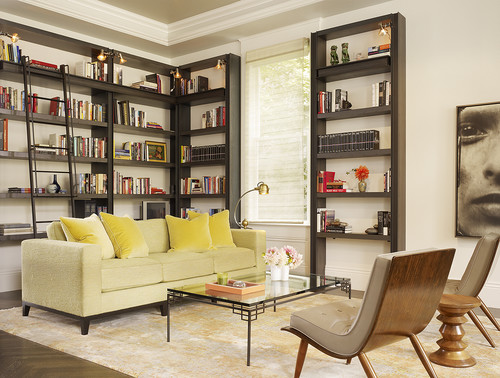 13 Ways To Make A Room Seem Taller, Ceiling High Bookcases