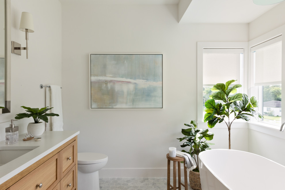 Transitional home design photo in Tampa