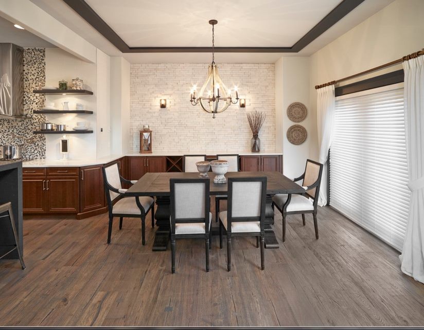 Photo of a transitional dining room in Edmonton.