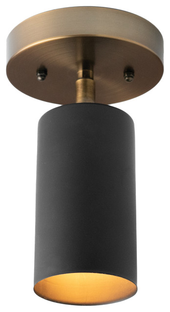 Spotlight, Directional Lighting, Ceiling Light, Black/Antique Brass