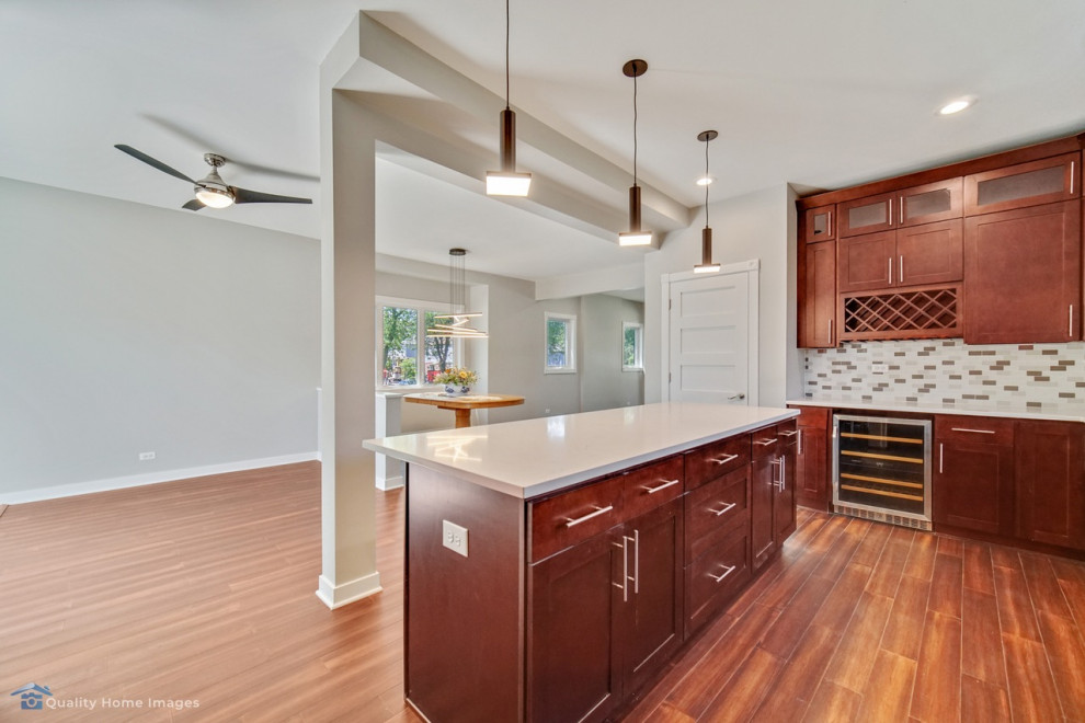 Transitional home design photo in Chicago
