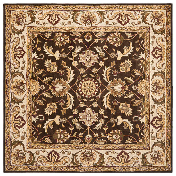 Safavieh Royalty ROY239A 7' Square Chocolate/Beige Rug