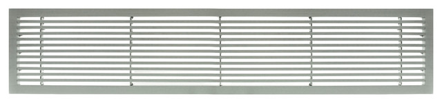 AG20 4"x30" Aluminum Fixed Bar Air Vent Grille, Brushed Satin