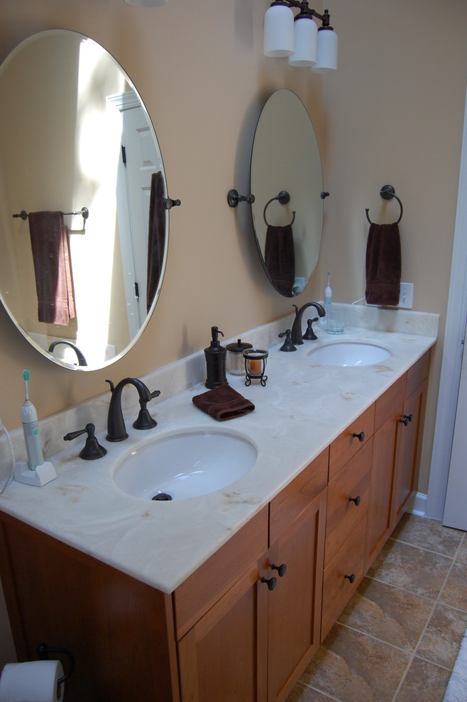 Inspiration for a rustic bathroom remodel in Raleigh