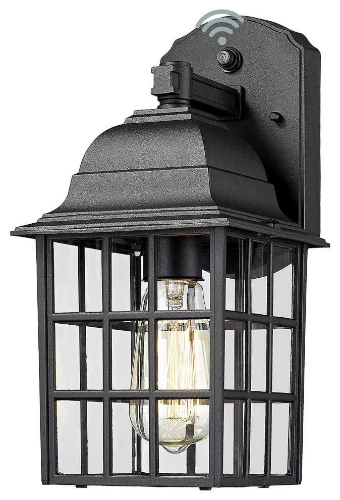 Black Porch Wall Lights Dusk To Dawn Exterior Wall Mount Light Fixture