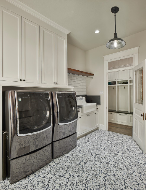 Modern Farmhouse Residence country-utility-room