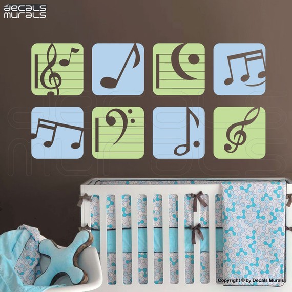 3D Wall Stickers Music Vinyl Home Decor For Kids Art Nursery