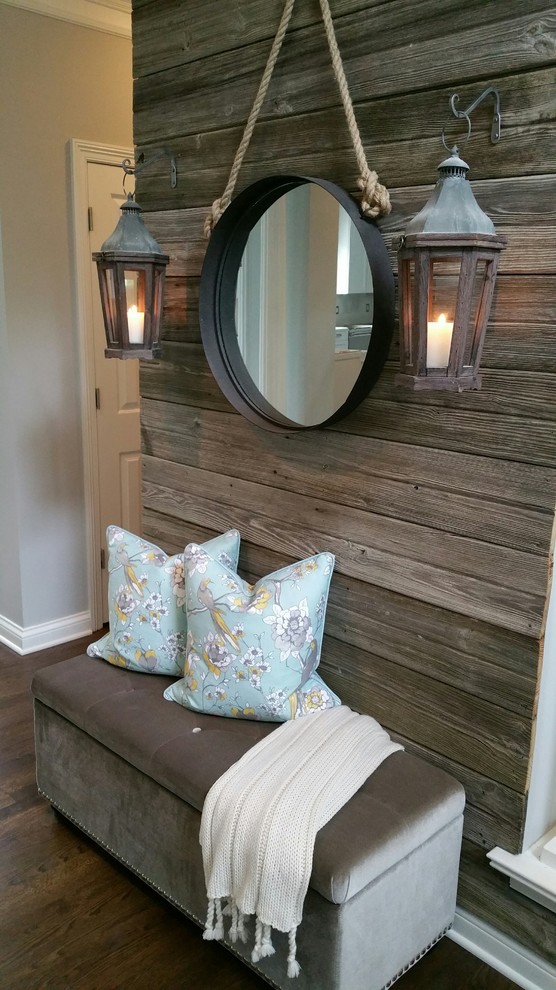 Inspiration for a rustic entryway remodel in Indianapolis