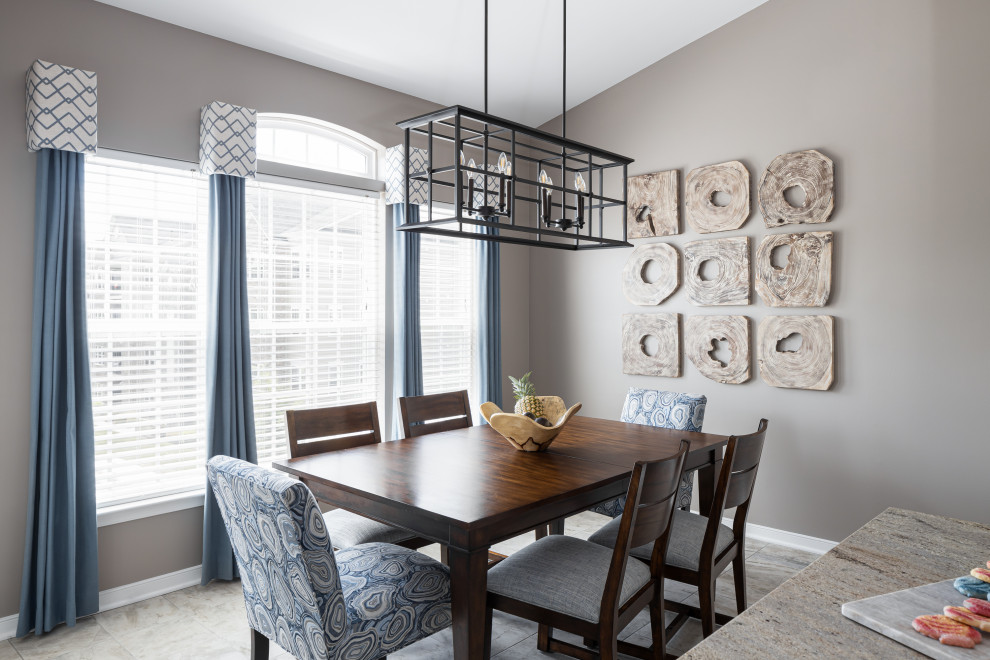 Transitional dining room in Richmond.