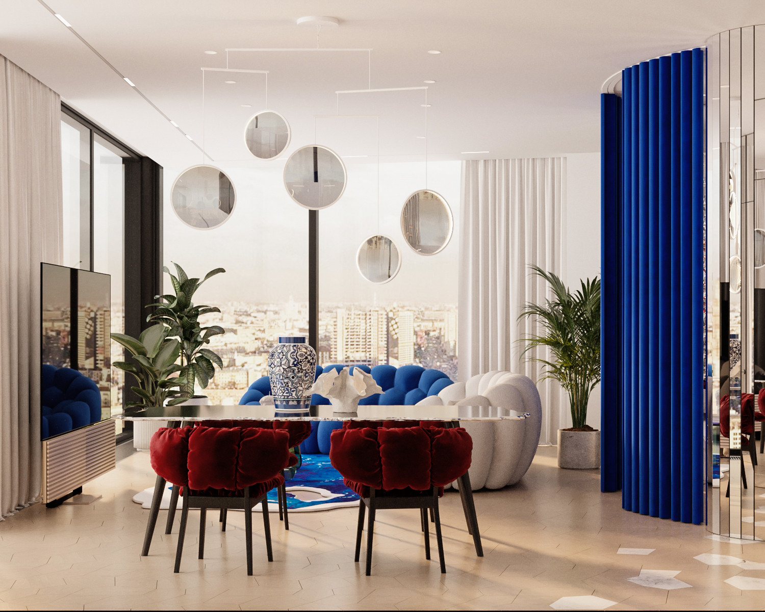 Квартира в стиле фотостудии без единой стены