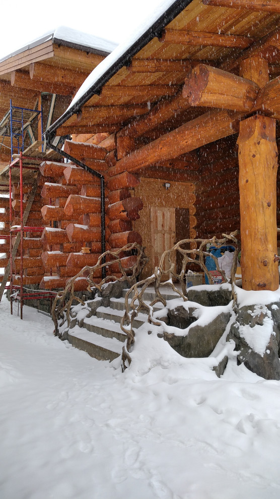 Внутренняя отделка дома из кедра