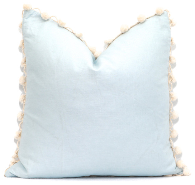 baby blue throw pillows