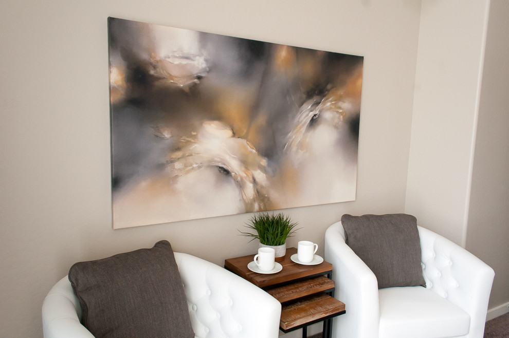 Small transitional home design photo in Phoenix