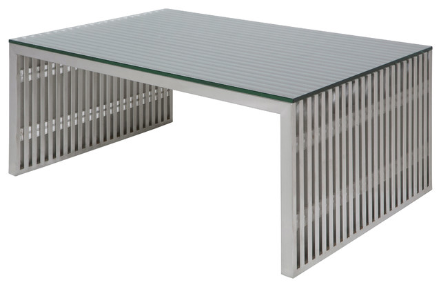 Amici Rectangular Stainless Steel Coffee Table With Tempered Glass Top Contemporary Tables By Modern Selections - Modrest Valiant Modern Glass Stainless Steel Coffee Table Amici Rectangular Stainless Steel Coffee Table With Tempered Glass Top Contemporary Tables By Modern Selections - Modrest Valiant Modern Glass Stainless Steel Coffee Table