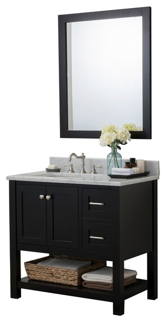 Woodville 36 Single Bathroom Vanity Espresso Transitional Woodville 36 Single Bathroom Vanity