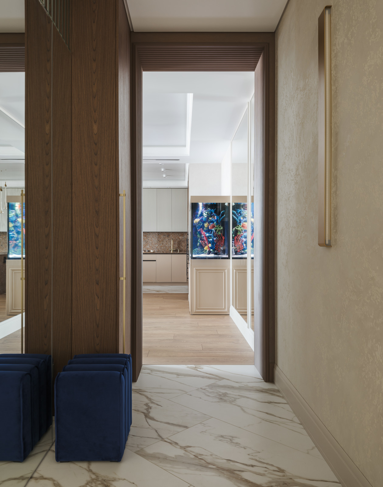 Реализация современной четырехкомнатной квартиры площадью 170 м²