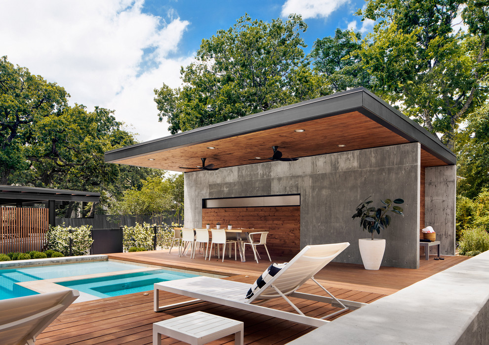 QUARRY POOL HOUSE and CARPORT - Austin - by Matt Garcia Design