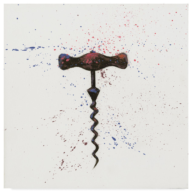Wellington Studio 'Wine Splash Corkscrew I' Canvas Art, 14"x14