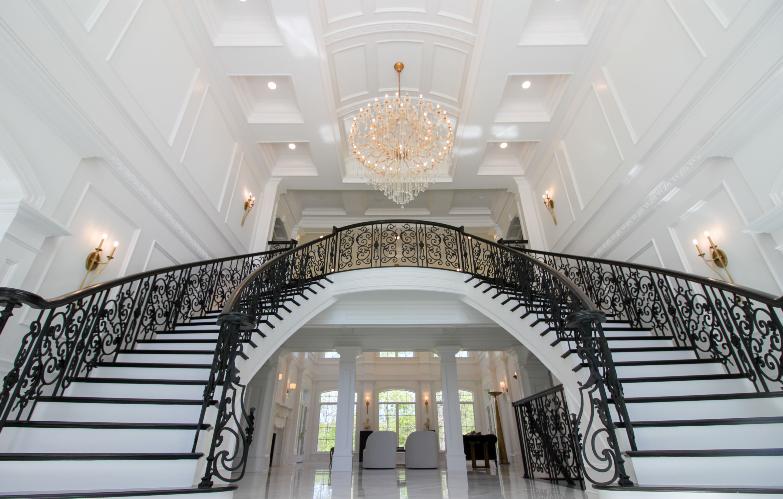 92_Grand Double Staircase in Exquisite Custom Home, Great Falls VA 22066