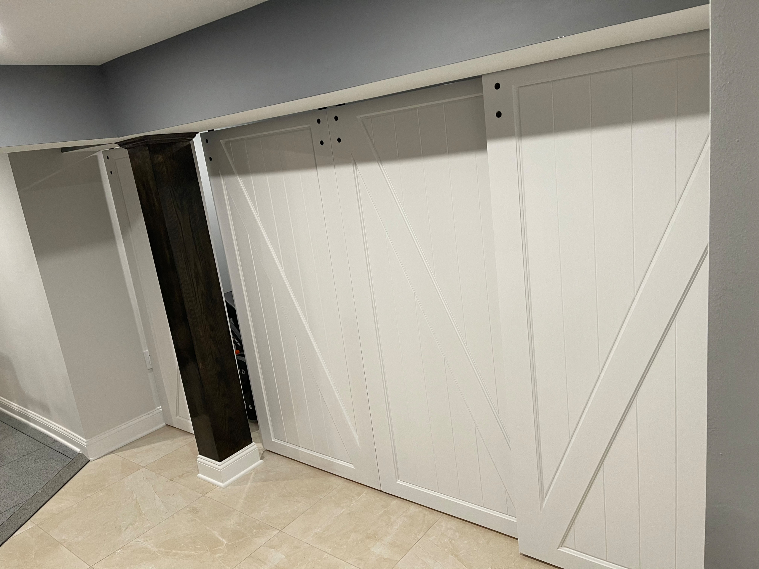 Barn doors add character to any space in the home