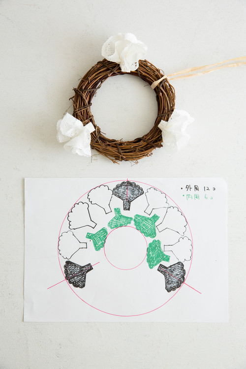 簡単DIY：レースペーパーで作る、カジュアルでシックなリース | Houzz