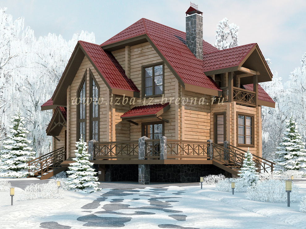 Проекты домов из оцилиндрованного бревна и профилированного бруса