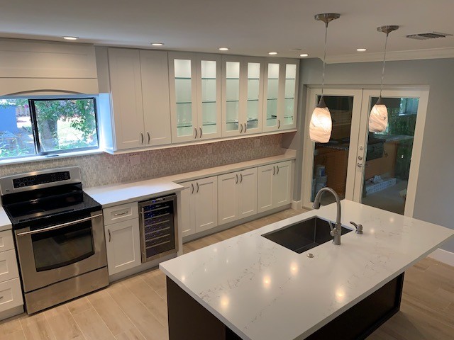 Inspiration for a transitional kitchen remodel in Miami
