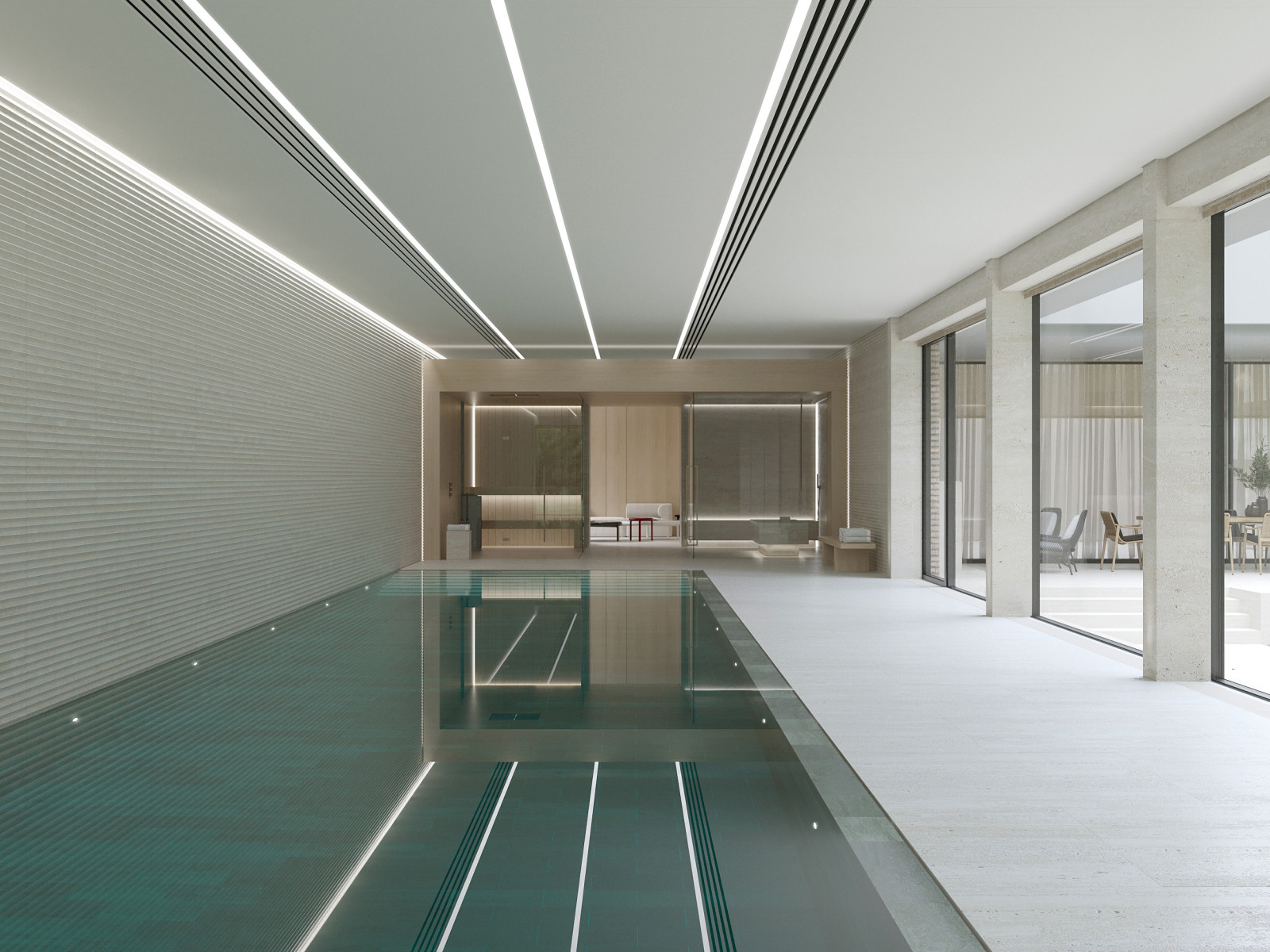 Интерьер СПА-2 в частной резиденции.