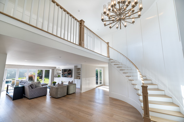 Transitional Glam transitional-staircase