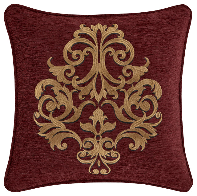 Georgia 18" Square Embellished Decorative Throw Pillow