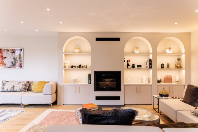 R&eacute;novation d'une maison bourgeoise modern-vardagsrum