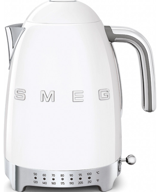 Smeg 50's Retro Style Variable Temperature KLF04 White Kettle Modern