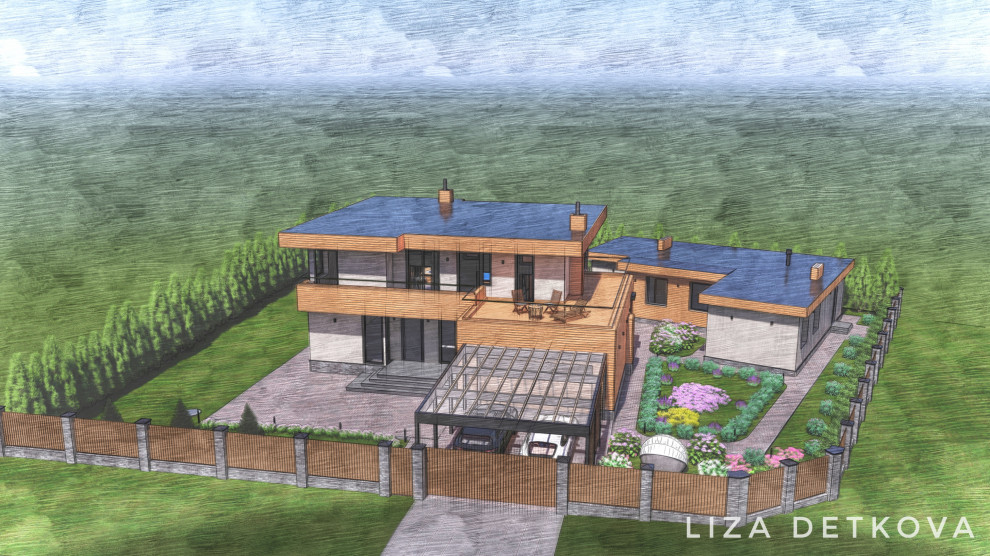 Усадьба: дом, баня, ландшафтный дизайн