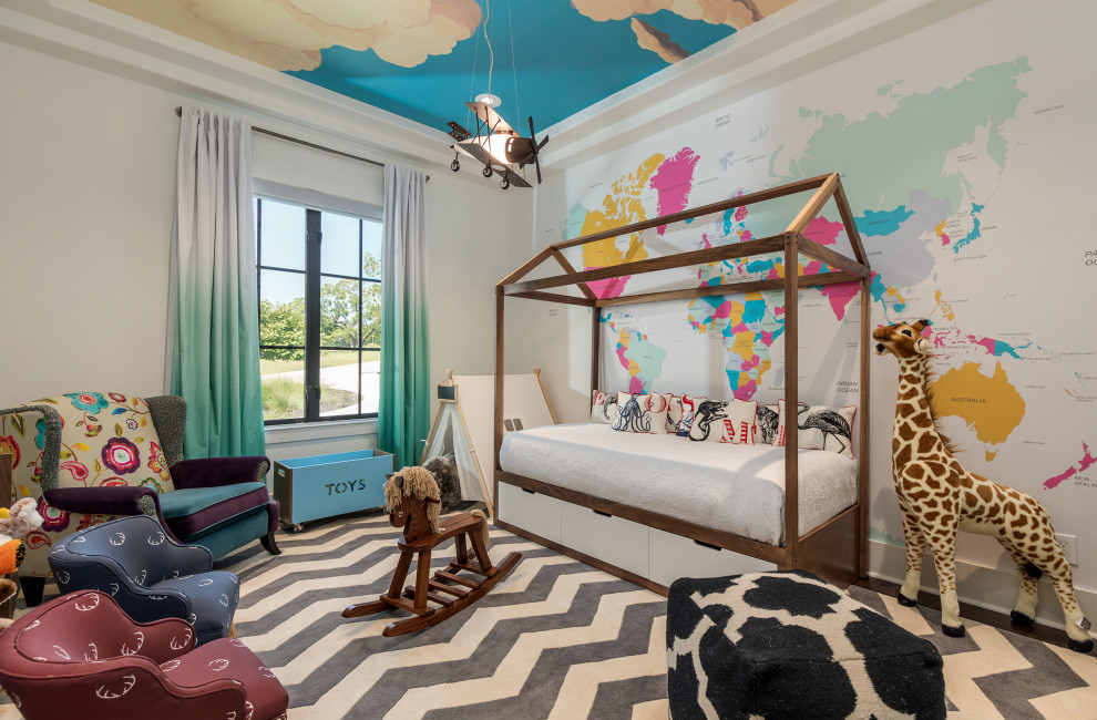 Design ideas for a contemporary kids' bedroom in Other.