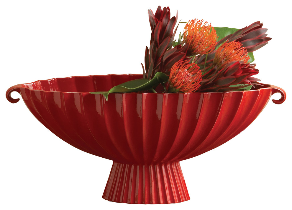 Global Views Fluted Oval Compote
