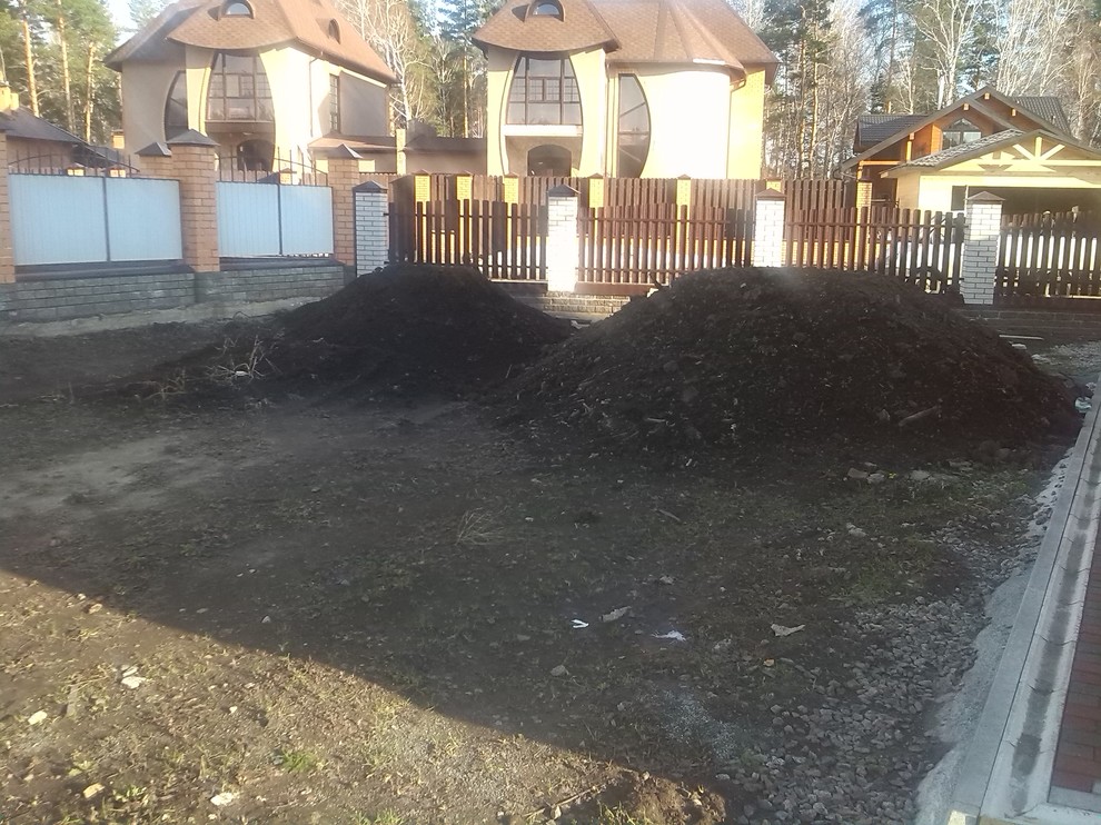 Участок до и после.