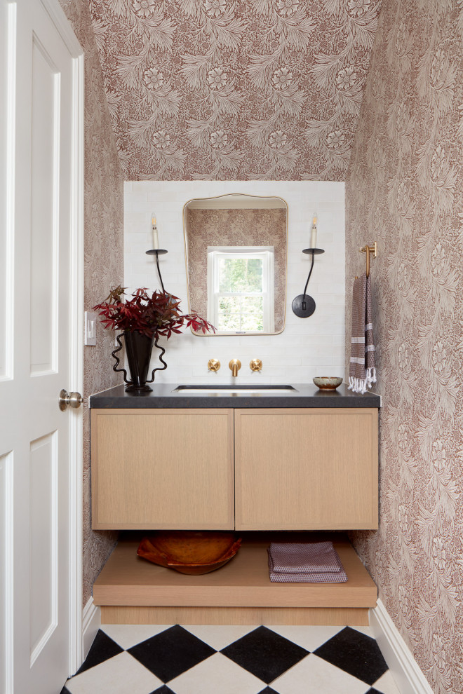 Refreshed home in Atherton - Transitional - Powder Room - San Francisco ...