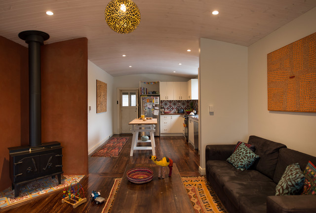 DIY curved ceiling eklektisk-vardagsrum