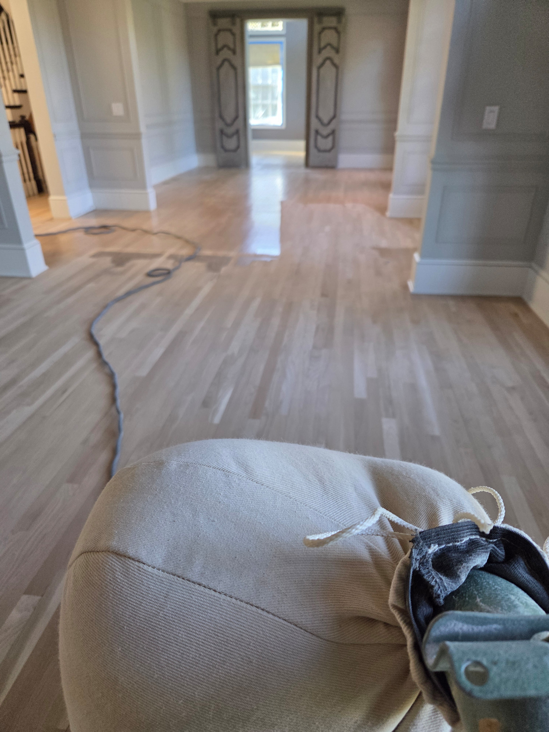 Modern White Oak Hardwood Refinishing in Inverness, IL