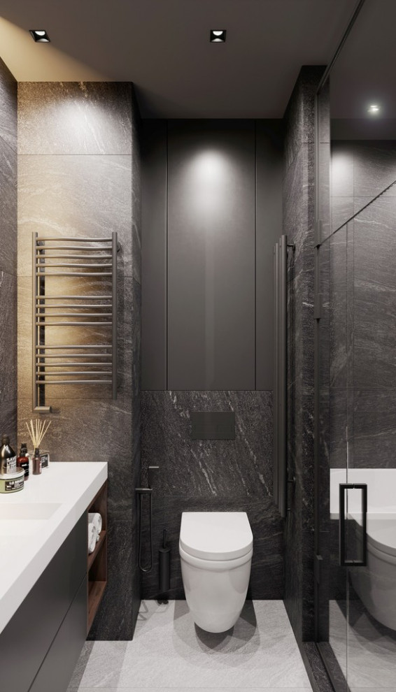 Интерьер квартиры в современном стиле, ЖК «Символ», 64 кв.м.