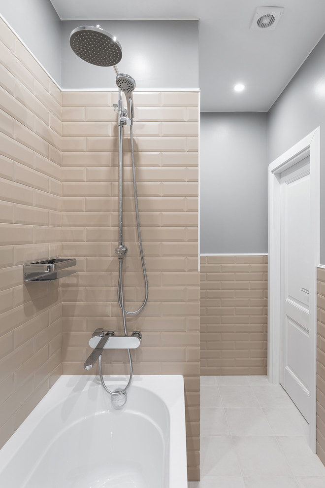 Ванная комната в стиле современная классика в ЖК "Time" у Московского