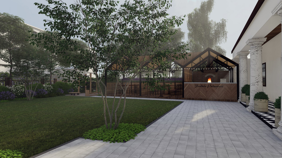 Летнее кафе на территории усадьбы Т. Рябининой