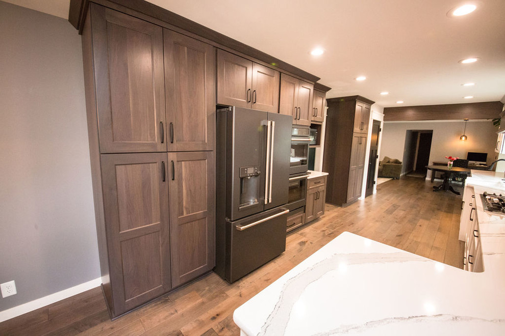 Inspiration for a transitional kitchen remodel in Omaha