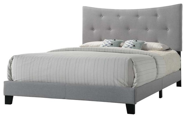 Venacha Upholstered Bed, Gray, Queen