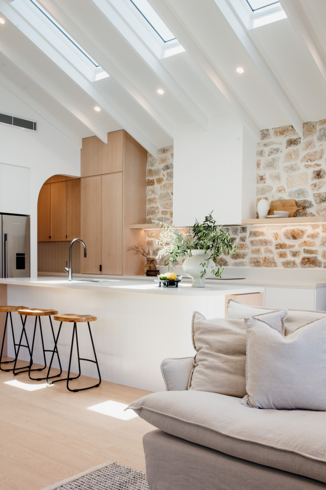 Design ideas for a mediterranean kitchen in Newcastle - Maitland.